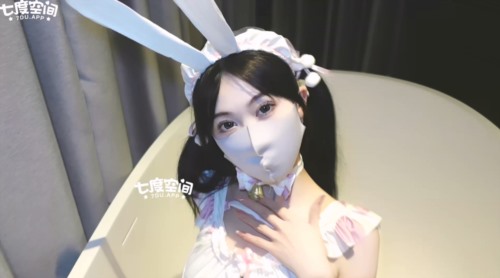 59145-QDOG019 口卝爆内卝射の二重奏▌Cola酱▌女仆兔宝宝侍奉 超享受卝精湛口卝技 梅开二度双穴榨精