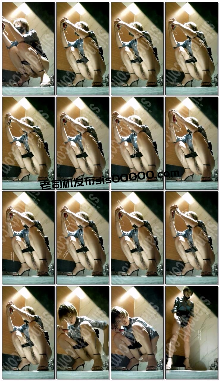 高档写字楼全景偷拍高跟短裙美女职员 卧槽!B里流出这么长的白带