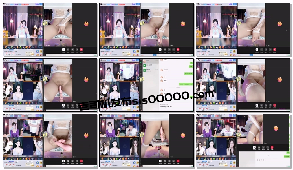 虎牙直播双开 上面直播下面视频拍骚逼，榜一大哥的福利视角，女主播一边被大哥聊天调教 一边还要装作无事直播