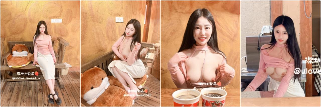 推特露脸福利女神『深圳小梨涡』截至6月最新更新，商场户外大胆露脸露出，外面吃饭菜没上先吃上鸡巴了