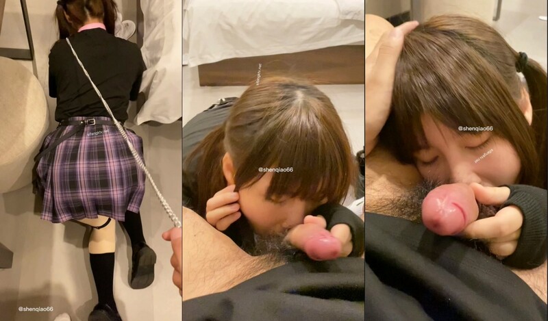 露脸才是王道02年JK萝莉风小母狗【沈峤大人】付费福利戴着狗绳给主人卖力口交颜射